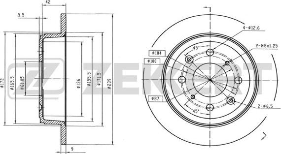 Zekkert BS-5754B - Bremžu diski www.autospares.lv