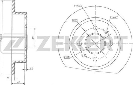 Zekkert BS-5754 - Bremžu diski www.autospares.lv