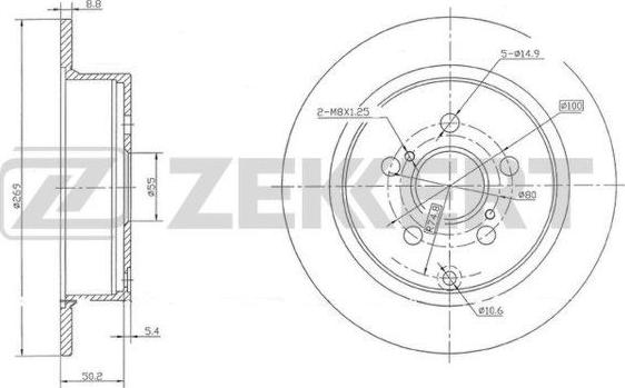 Zekkert BS-5702 - Bremžu diski www.autospares.lv