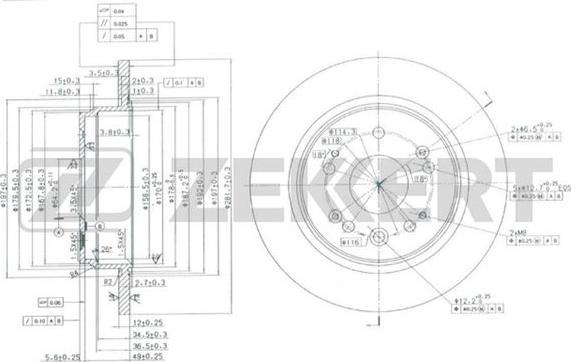 Zekkert BS-5737 - Bremžu diski autospares.lv