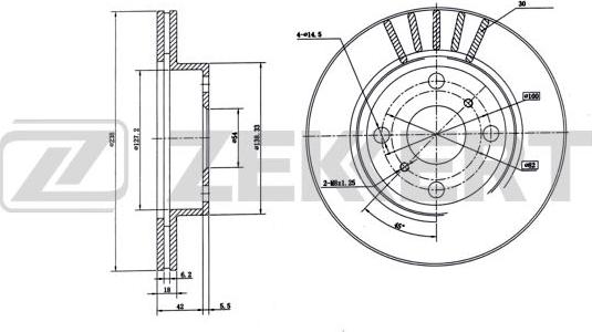 Zekkert BS-5723 - Bremžu diski www.autospares.lv