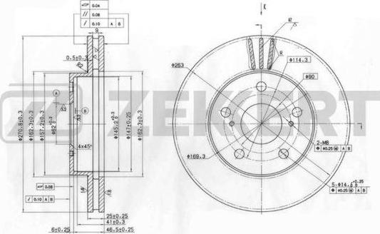 Zekkert BS-6040 - Bremžu diski autospares.lv