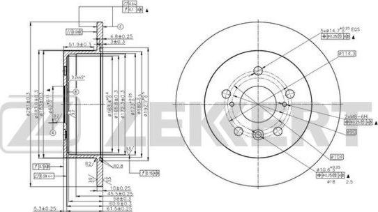 Zekkert BS-6087 - Bremžu diski autospares.lv