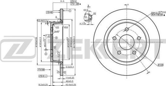 Zekkert BS-6077 - Bremžu diski autospares.lv