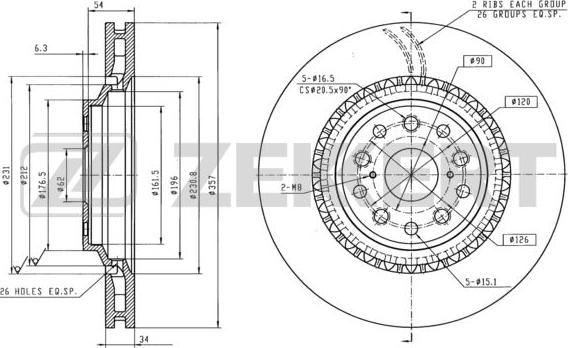 Zekkert BS-6148 - Bremžu diski autospares.lv