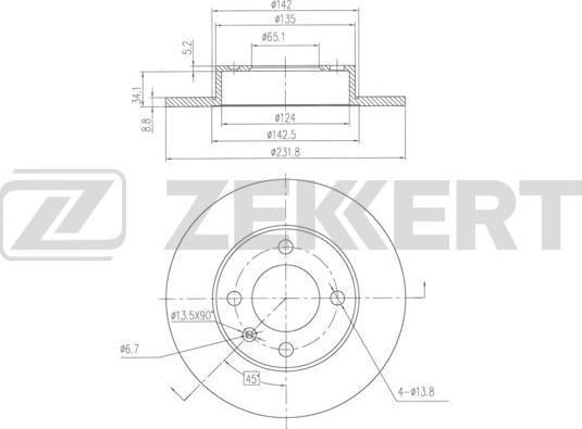 Zekkert BS-6355 - Bremžu diski www.autospares.lv