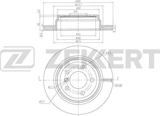 Zekkert BS-6338 - Bremžu diski autospares.lv