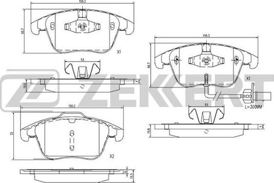 Zekkert BS-1959 - Тормозные колодки, дисковые, комплект www.autospares.lv