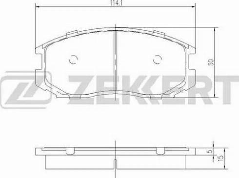 Zekkert BS-1953 - Тормозные колодки, дисковые, комплект www.autospares.lv