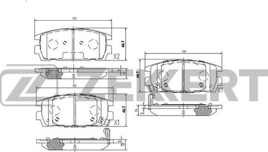 Zekkert BS-1937 - Bremžu uzliku kompl., Disku bremzes autospares.lv