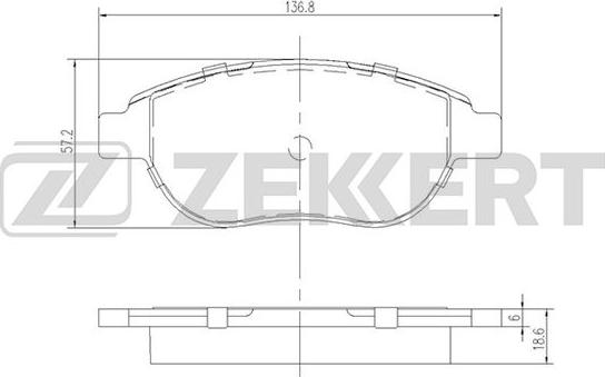 Zekkert BS-1447 - Bremžu uzliku kompl., Disku bremzes autospares.lv