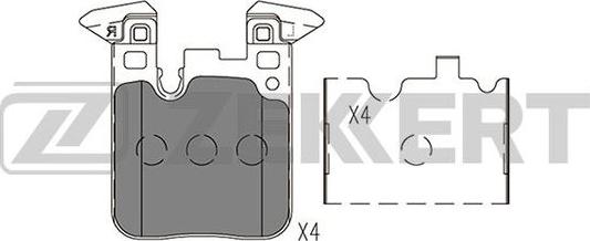 Zekkert BS-1402 - Bremžu uzliku kompl., Disku bremzes www.autospares.lv