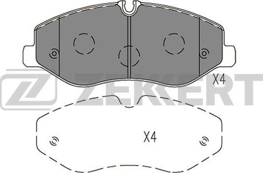 Zekkert BS-1419 - Bremžu uzliku kompl., Disku bremzes autospares.lv