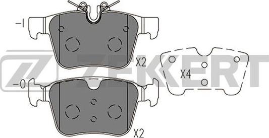 Zekkert BS-1420 - Bremžu uzliku kompl., Disku bremzes www.autospares.lv