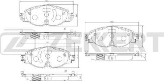 Zekkert BS-1427 - Bremžu uzliku kompl., Disku bremzes www.autospares.lv