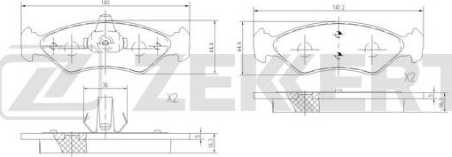 Zekkert BS-1561 - Bremžu uzliku kompl., Disku bremzes autospares.lv