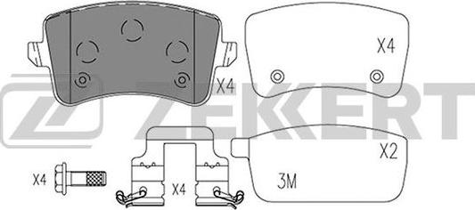 Zekkert BS-1575 - Тормозные колодки, дисковые, комплект www.autospares.lv