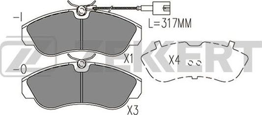 Zekkert BS-1572 - Bremžu uzliku kompl., Disku bremzes www.autospares.lv