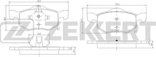 Zekkert BS-1671 - Bremžu uzliku kompl., Disku bremzes autospares.lv