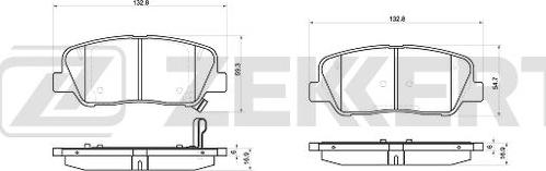 Zekkert BS-1046 - Тормозные колодки, дисковые, комплект www.autospares.lv