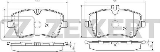 Zekkert BS-1041 - Bremžu uzliku kompl., Disku bremzes autospares.lv