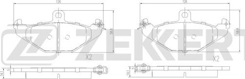 Zekkert BS-1058 - Bremžu uzliku kompl., Disku bremzes autospares.lv