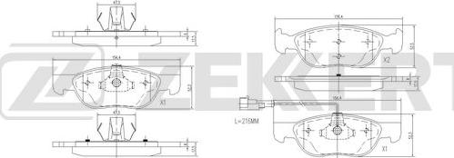 Zekkert BS-1075 - Bremžu uzliku kompl., Disku bremzes autospares.lv