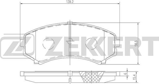 Zekkert BS-1140 - Bremžu uzliku kompl., Disku bremzes www.autospares.lv