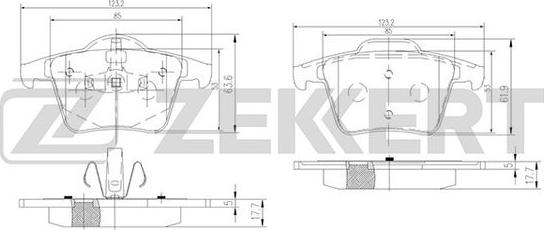 Zekkert BS-1143 - Bremžu uzliku kompl., Disku bremzes www.autospares.lv