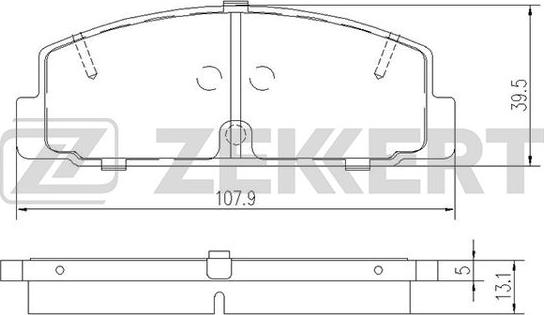 Zekkert BS-1100 - Bremžu uzliku kompl., Disku bremzes www.autospares.lv