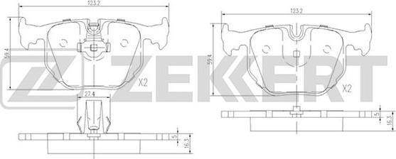 Zekkert BS-1137 - Bremžu uzliku kompl., Disku bremzes www.autospares.lv