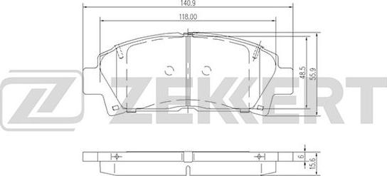 Zekkert BS-1869 - Bremžu uzliku kompl., Disku bremzes www.autospares.lv