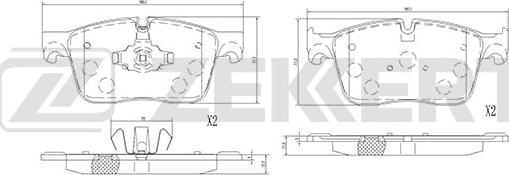 Zekkert BS-1836 - Bremžu uzliku kompl., Disku bremzes www.autospares.lv