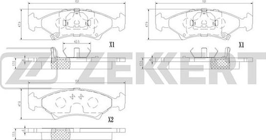 Zekkert BS-1390 - Bremžu uzliku kompl., Disku bremzes autospares.lv