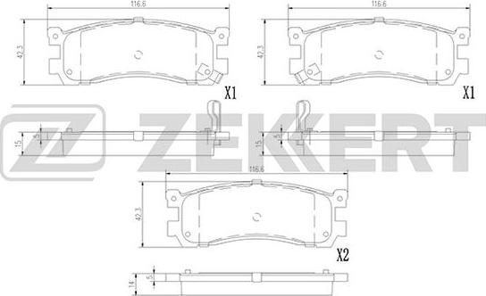 Zekkert BS-1391 - Bremžu uzliku kompl., Disku bremzes autospares.lv