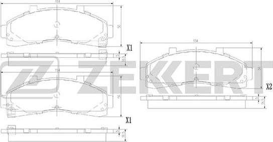 Zekkert BS-1393 - Brake Pad Set, disc brake www.autospares.lv