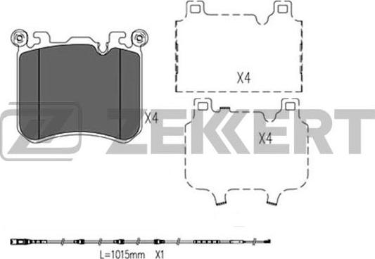 Zekkert BS-1319 - Bremžu uzliku kompl., Disku bremzes www.autospares.lv