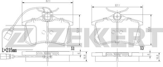 Zekkert BS-1376 - Bremžu uzliku kompl., Disku bremzes autospares.lv