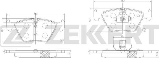 Zekkert BS-1370 - Bremžu uzliku kompl., Disku bremzes autospares.lv