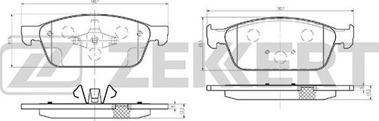 Zekkert BS-1249 - Bremžu uzliku kompl., Disku bremzes autospares.lv