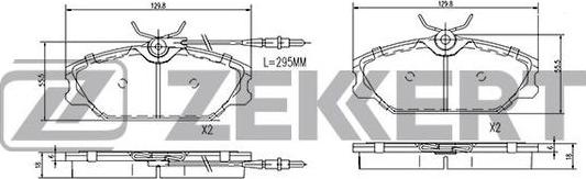 Zekkert BS-1281 - Bremžu uzliku kompl., Disku bremzes autospares.lv