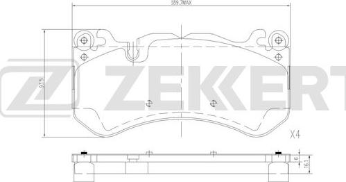 Zekkert BS-1287 - Bremžu uzliku kompl., Disku bremzes www.autospares.lv