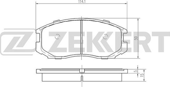 Zekkert BS-1237 - Bremžu uzliku kompl., Disku bremzes autospares.lv