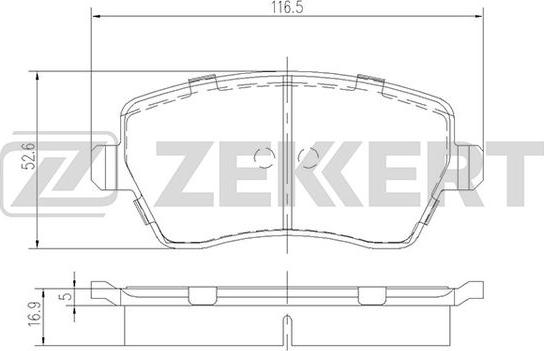 Zekkert BS-1221 - Bremžu uzliku kompl., Disku bremzes www.autospares.lv