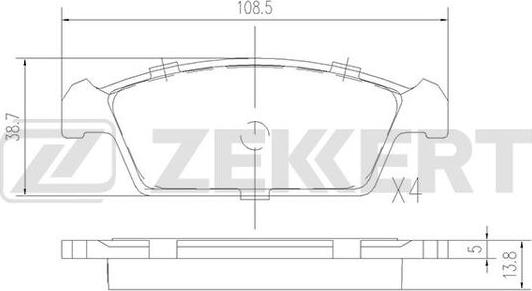 Zekkert BS-1769 - Bremžu uzliku kompl., Disku bremzes autospares.lv