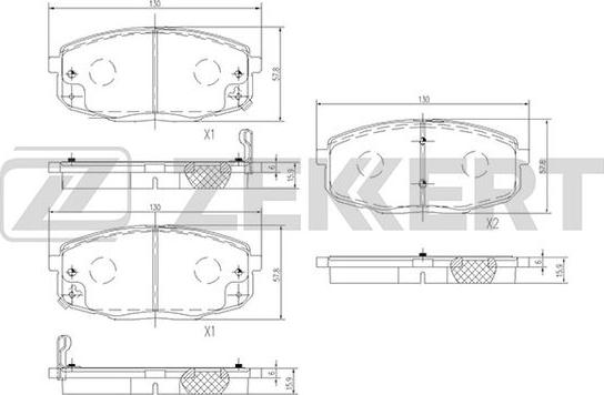 Zekkert BS-1762 - Bremžu uzliku kompl., Disku bremzes autospares.lv