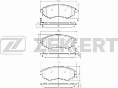 Zekkert BS-1767 - Тормозные колодки, дисковые, комплект www.autospares.lv