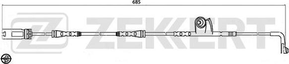 Zekkert BS-8035 - Warning Contact, brake pad wear www.autospares.lv