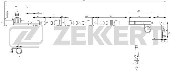 Zekkert BS-8136 - Warning Contact, brake pad wear www.autospares.lv