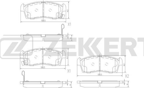 Zekkert BS-3054 - Bremžu uzliku kompl., Disku bremzes autospares.lv